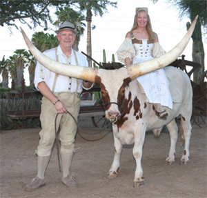 Paul Rovey, Deb Rovey, And Longstreet. (Photo courtesy the Rovey family.)