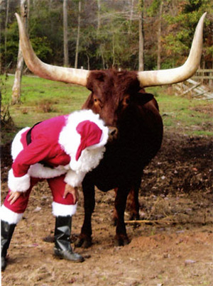 Santa Listens Intently To Sur's Christmas Present List. (Photo courtesy Gloria Wheaton.)